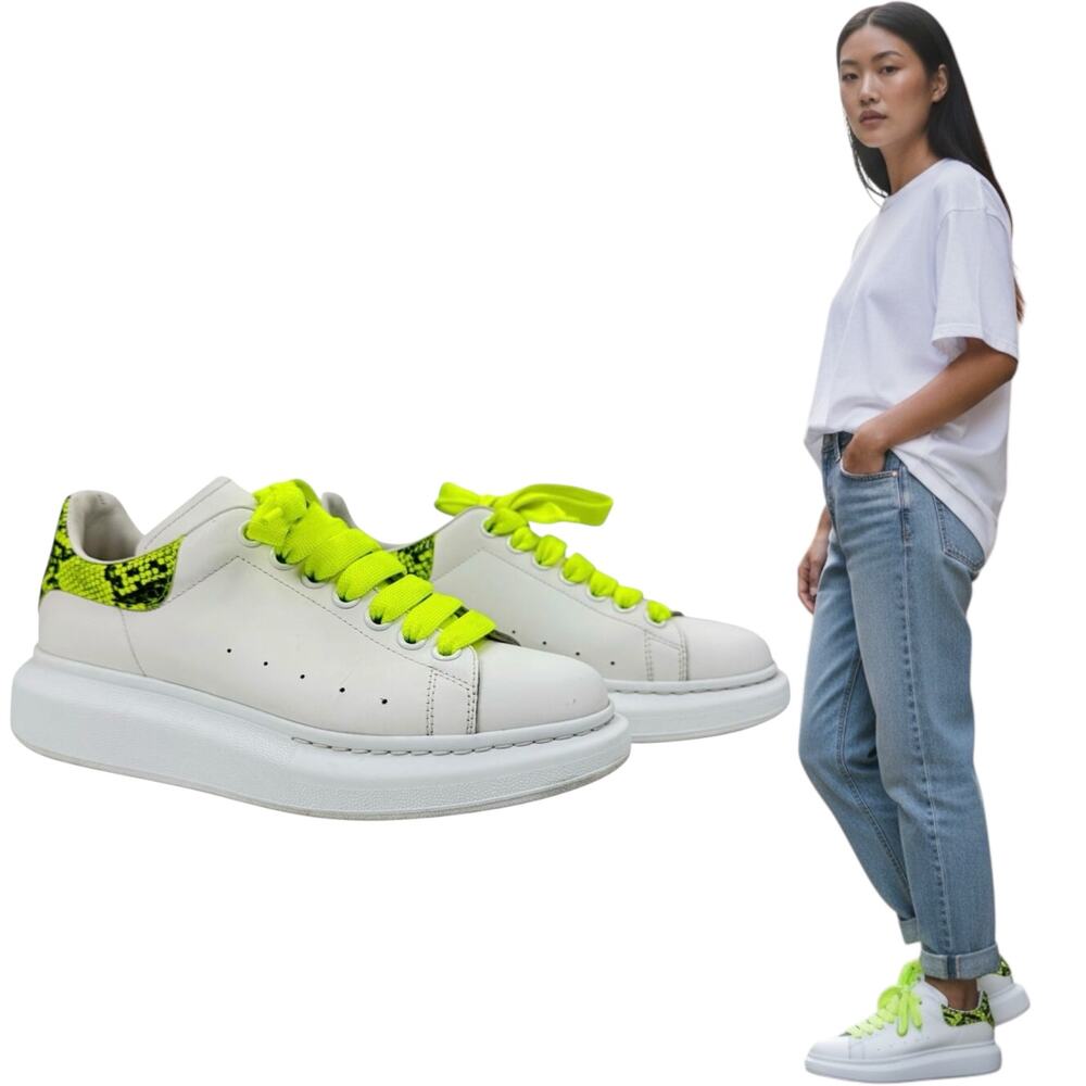 Alexander Mcqueen Oversized Python Print Sneakers… - image 1